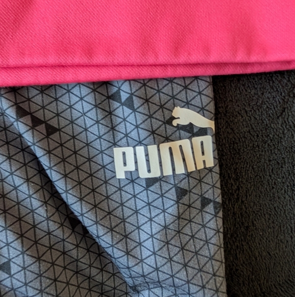 Pink Grey Puma Athletic Hoodie Sweatshirt Legging Set Girls 5 - Picture 4 of 6